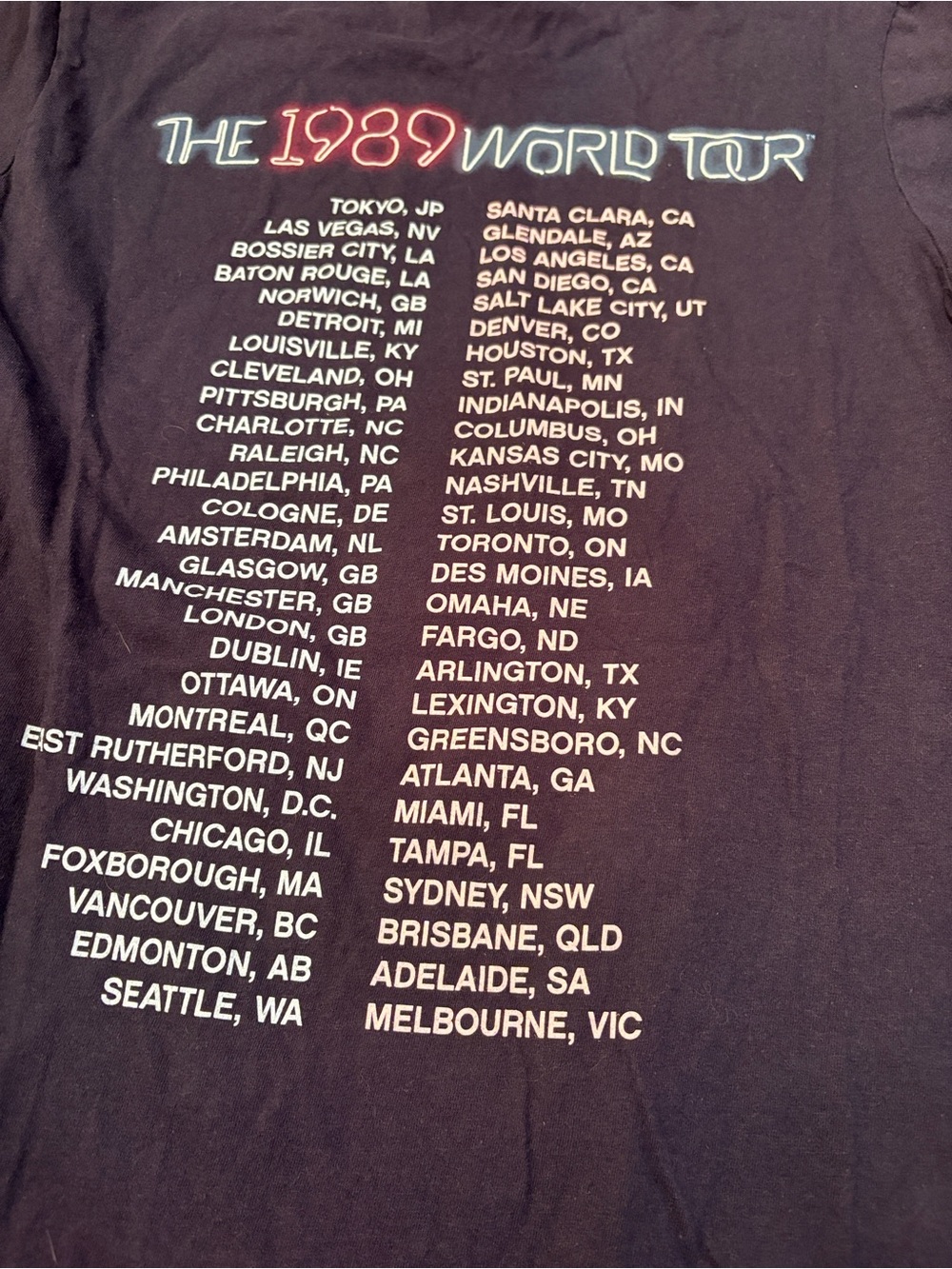 Taylor Swift 1989 World Tou Graphic Tee - Navy Small View 4